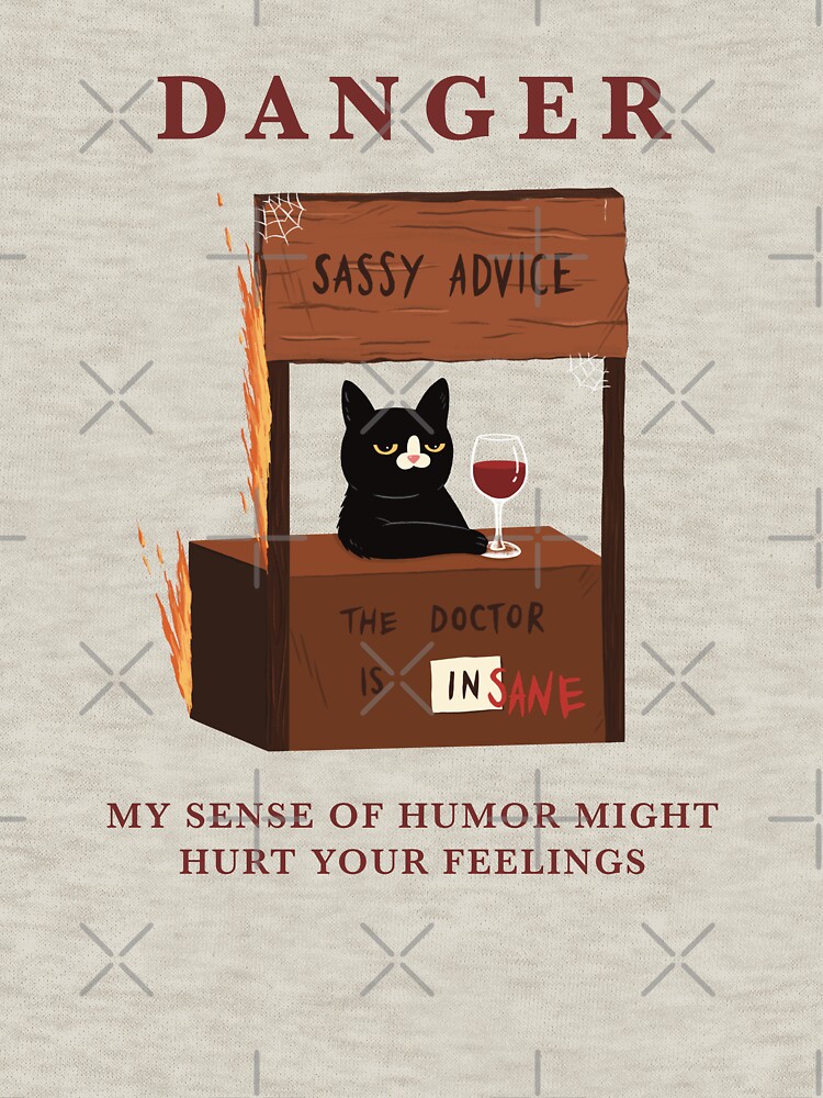 Thumbnail 7 of 7, Classic T-Shirt, DANGER: My Sense Of Humor Might Hurt Your Feelings designed and sold by studioaftercigs.