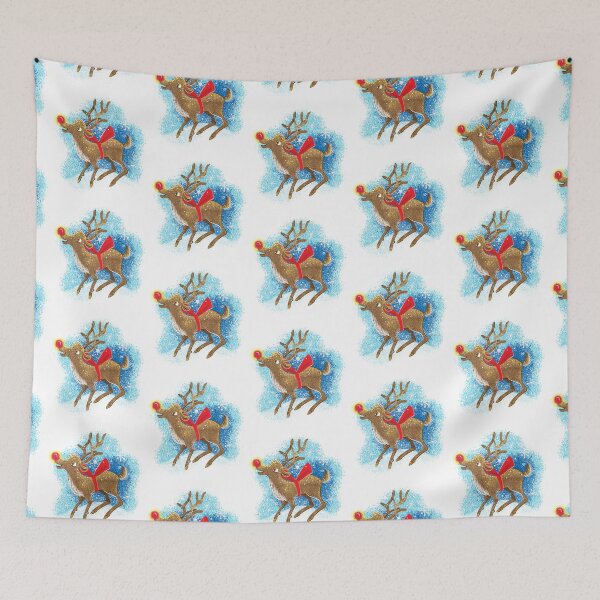 Item preview, Happy little Rudolph in the snow designed and sold by jasmineberry.