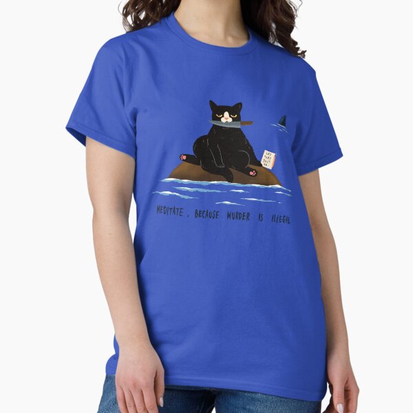 Item preview, Meditate, Because Murder Is Illegal  designed and sold by Studio After Cigs.