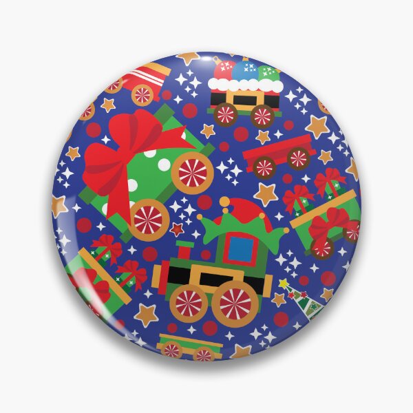 Artikelvorschau, Mini-Abenteuer Weihnachtszugmuster blau entworfen und verkauft von smalladventures.