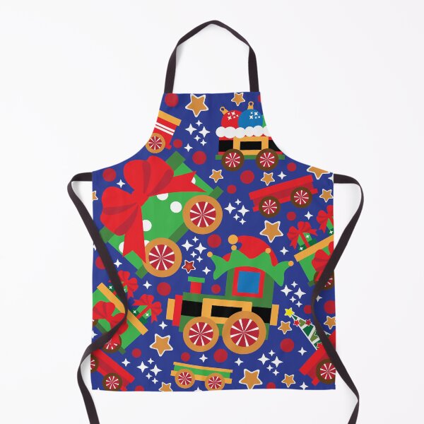Item preview, Mini adventures Christmas trains pattern blue designed and sold by smalladventures.
