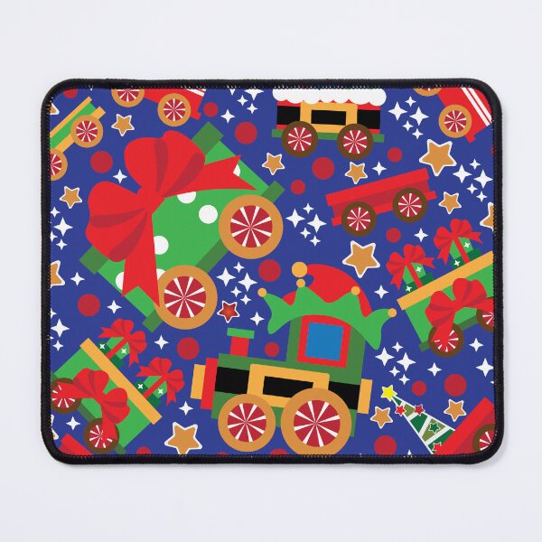 Item preview, Mini adventures Christmas trains pattern blue designed and sold by smalladventures.