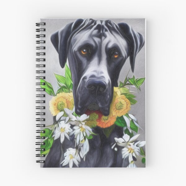 Item preview, Beautiful Pastel Great Dane With collar Of Yellow & White Flowers designed and sold by NikkiBear67.