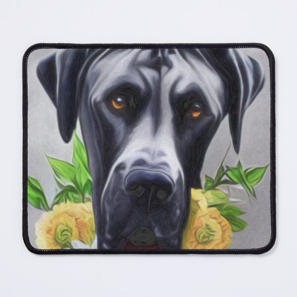 Item preview, Beautiful Pastel Great Dane With collar Of Yellow & White Flowers designed and sold by NikkiBear67.