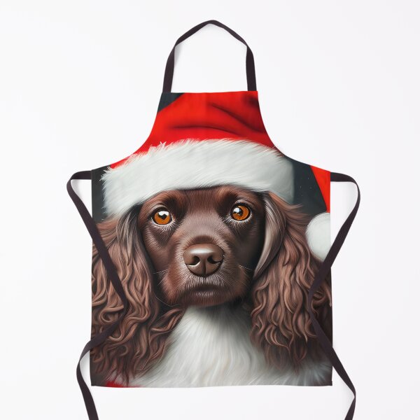 Item preview, Christmas Boykin Spaniel Wearing A Santa Hat designed and sold by ZenEverAI.