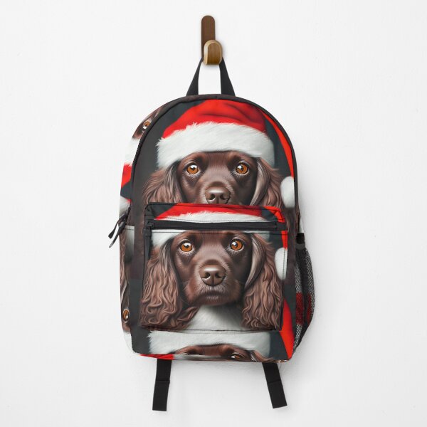 Item preview, Christmas Boykin Spaniel Wearing A Santa Hat designed and sold by ZenEverAI.