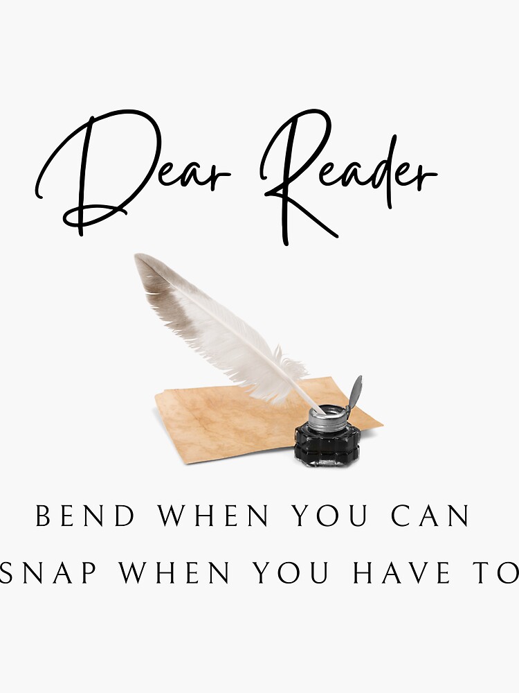 Taylor Swift Inspired Clear Dear Reader Sticker