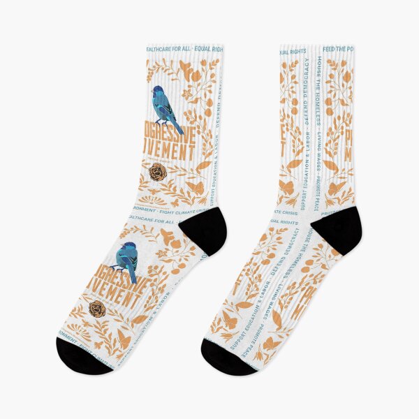 Aperçu de l'œuvre PMD00011 Progressive Movement Designs oiseau bleu sur motif floral rose botanique sur blanc pour progressistes créée et vendue par ProgressiveLeft.