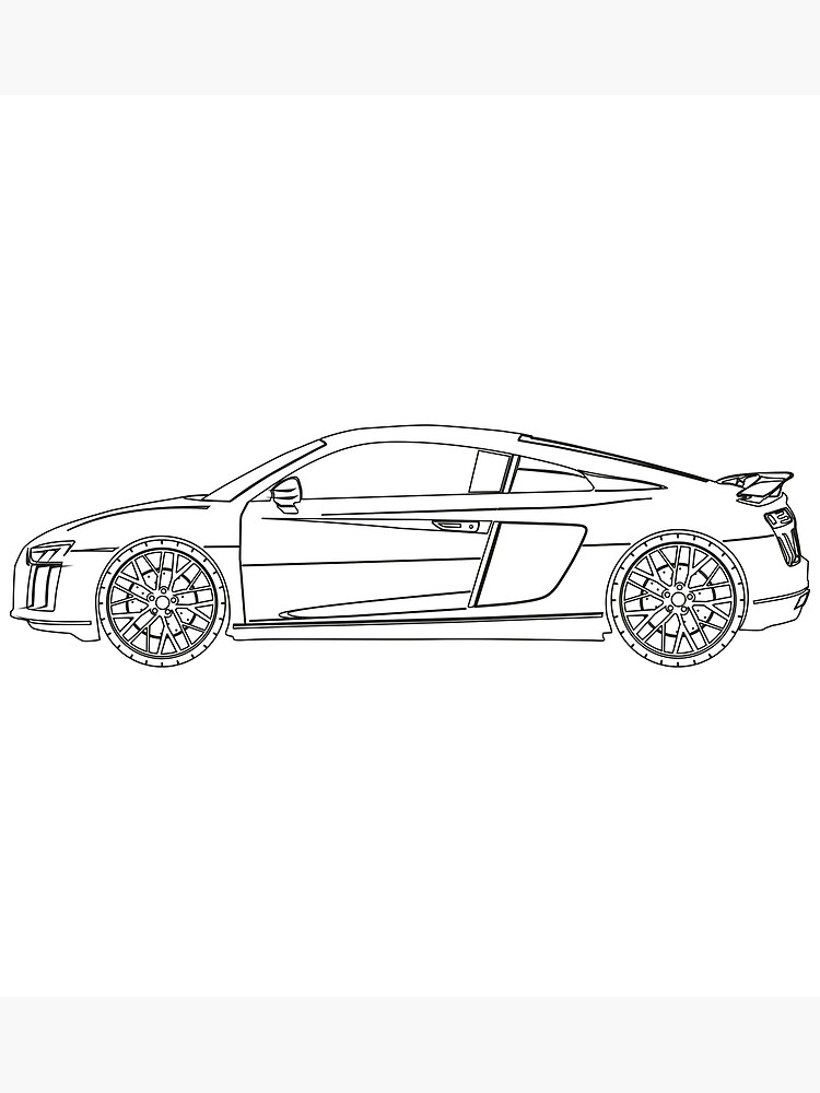 Audi R8 2008 Car Beautiful Painting Illustration Poster for Sale by  MadeByHaresShop