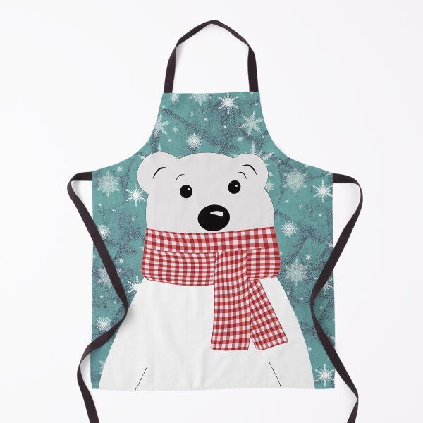 Item preview, Christmas polar bear on blue. designed and sold by marinaklykva.