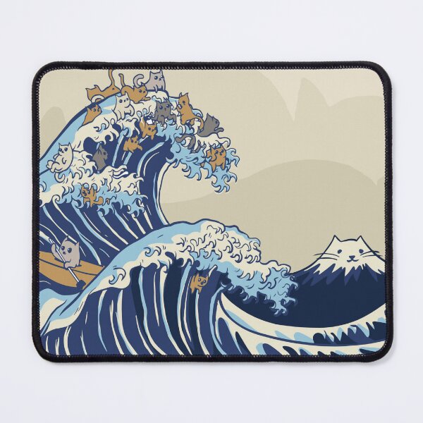Item preview, Kawaii Great Wave Off Kanagawa Cats Lover Version designed and sold by KaylaStudio.