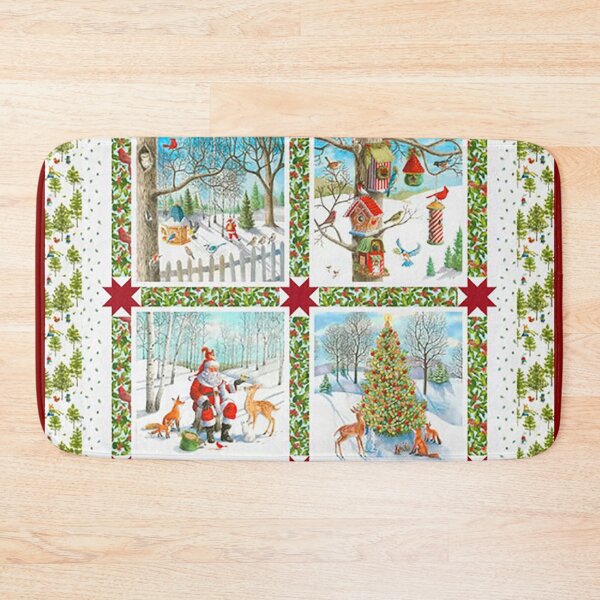 Item preview, Christmas Quilt, Santa Quilt, Quilt. Christmas blanket, Outdoor Christmas,  Rural Christmas designed and sold by Nostrathomas66.