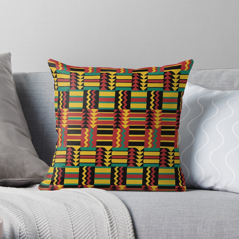 Kente Cloth Pattern Traditional African Throw Blanket for Sale by  KBBStickerShop