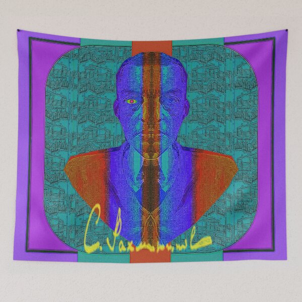 Item preview, GREAT  SERGEI RACHMANINOFF PAINTING ABSTRACT PORTRAIT CLASSICAL MUSIC SCORE PATCHWORK SIGNATURE designed and sold by Ralek.