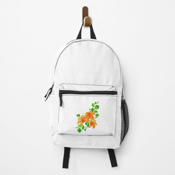Item preview, Flowers Lilly-orange and green watercolor designed and sold by Shafiya_prints.