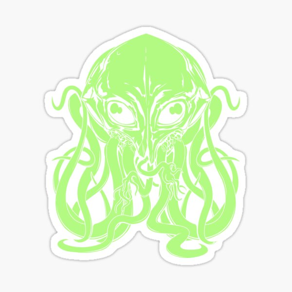 Martian from The War of the Worlds - Green Sticker
