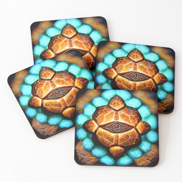 Item preview, Iridescent Blue Turtle Mandala - spiritual art spiritual artwork spirituality wellness well-being designed and sold by LvSoulCreations.