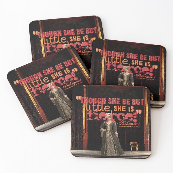 Item preview, Little But Fierce Shakespeare Quote Collage Art designed and sold by Styled Vintage.