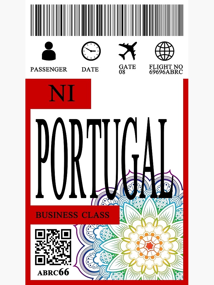 "PORTUGAL ticket boarding pass new" Poster for Sale by ABRACADABRA66