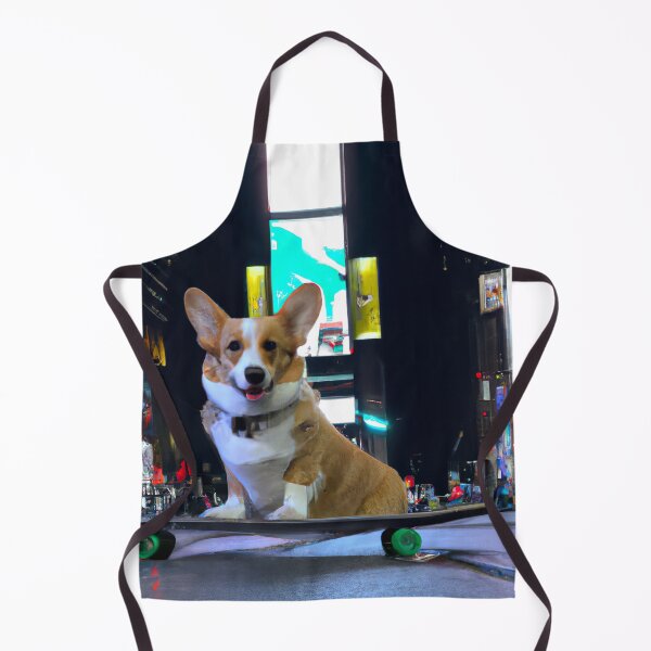 Item preview, Corgi on a skateboard on Time Square New York designed and sold by ASwissBear.