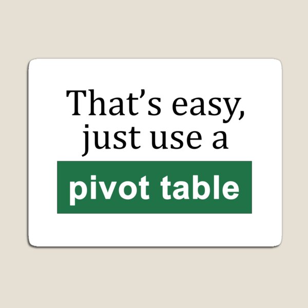 Item preview, Just use a Pivot Table designed and sold by ThePurpleFrog.