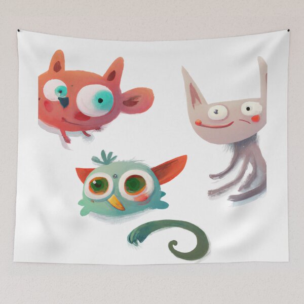 Item preview, Cute Animals Drawing designed and sold by WeHeartAnimals.