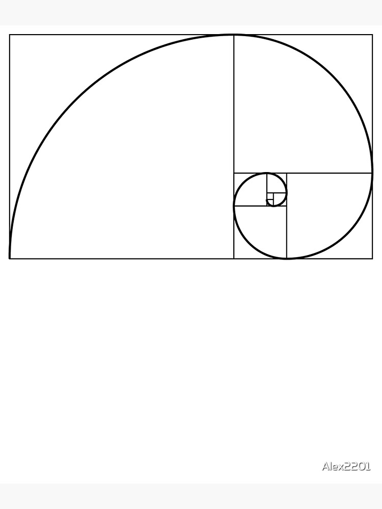 Fibonacci Spiral Fibonacci Sequence Golden Ratio Premium Matte Vertical ...