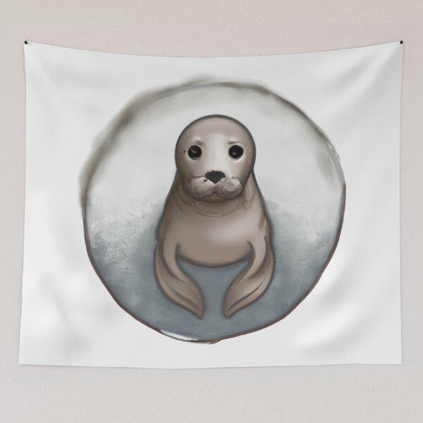 Item preview, Cute Seal Drawing designed and sold by WeHeartAnimals.