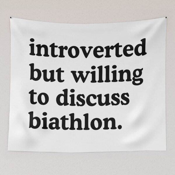 Item preview, Introverted But Willing To Discuss Biathlon Funny Biathlon Humor designed and sold by allysmar.