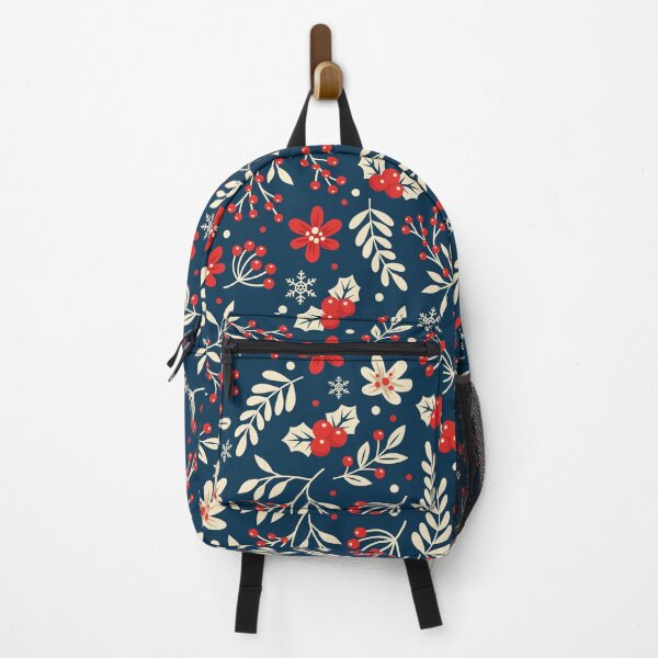 Item preview, Dark Blue, Red & marrow Floral Pattern designed and sold by Evanka.