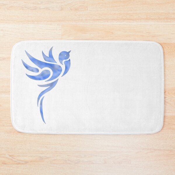Aperçu de l'œuvre oiseau bleu comme motif tribal créée et vendue par octo-PS.
