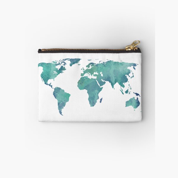 Item preview, Watercolor map in turquoise  designed and sold by Leah Biernacki.