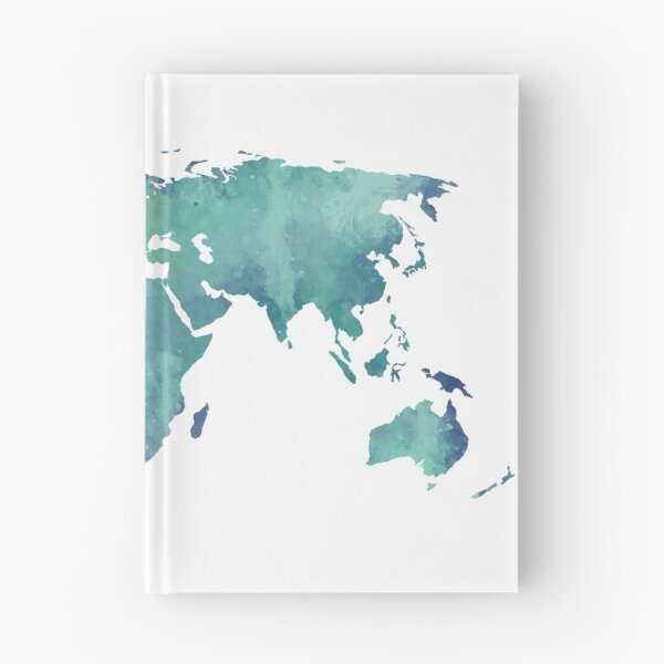 Item preview, Watercolor map in turquoise  designed and sold by Leah Biernacki.