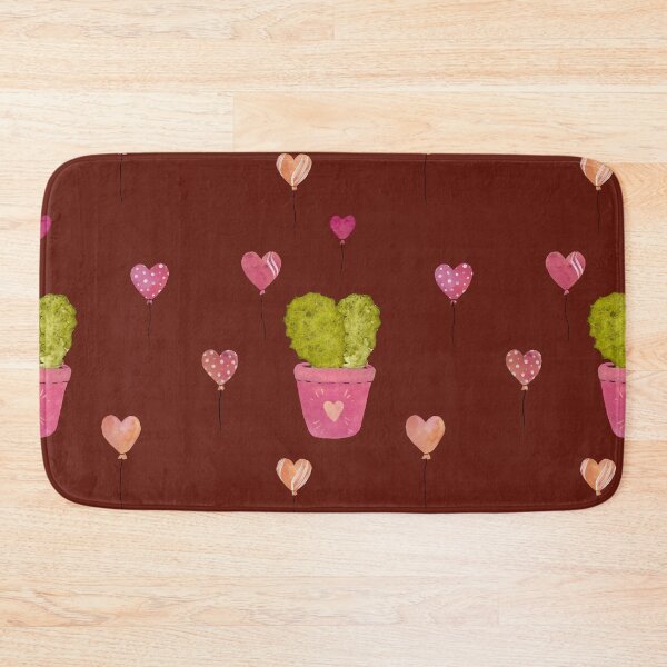 Item preview, Cactus balloon pink cute pattern a watercolor red designed and sold by Yana Mustafina | Boho Soulful Designs.