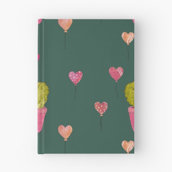 Item preview, Cactus balloon pink cute pattern a watercolor turquoise designed and sold by Yana Mustafina | Boho Soulful Designs.