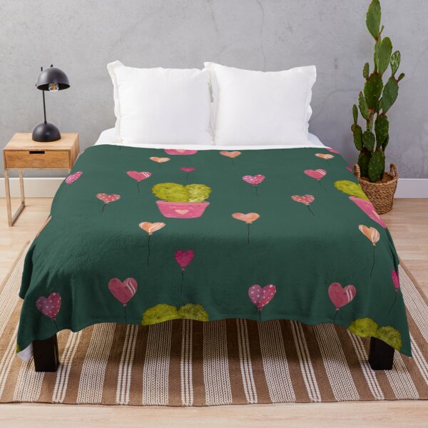 Artikelvorschau, Cactus balloon pink cute pattern a watercolor turquoise entworfen und verkauft von Yana Mustafina | Boho Soulful Designs.