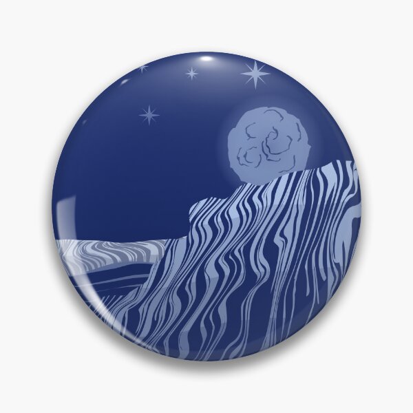 Aperçu de l'œuvre Monochrome dans un paysage de montagne abstrait bleu créée et vendue par ReflectedCrafts.