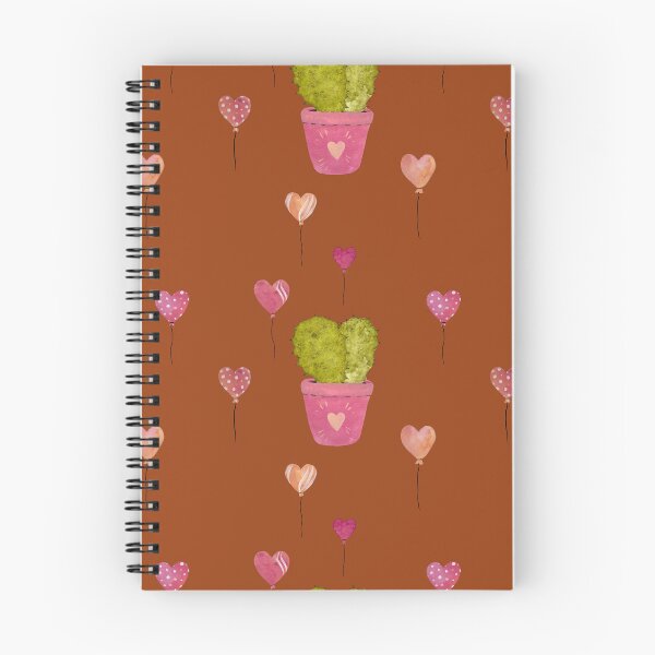 Item preview, Cactus balloon pink cute pattern a watercolor brown designed and sold by Yana Mustafina | Boho Soulful Designs.