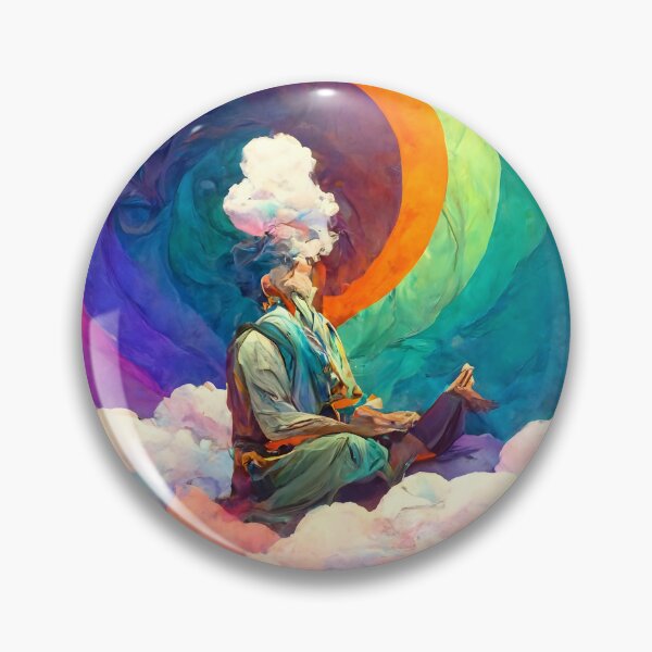 Item preview, Rainbow Warrior Meditating - spiritual art spiritual artwork spirituality wellness well-being meditation designed and sold by LvSoulCreations.