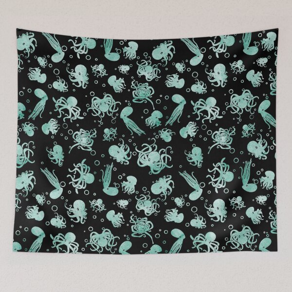 Item preview, Octopus' Garden - Teal designed and sold by IllusiveRose.