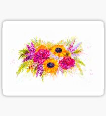 Helle, fröhliche und hübsche Blumen Sticker