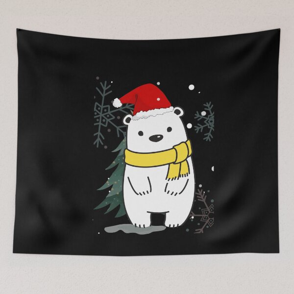 Item preview, Cute bear having fun in the winter Christmas snow designed and sold by khaled-bahaa.