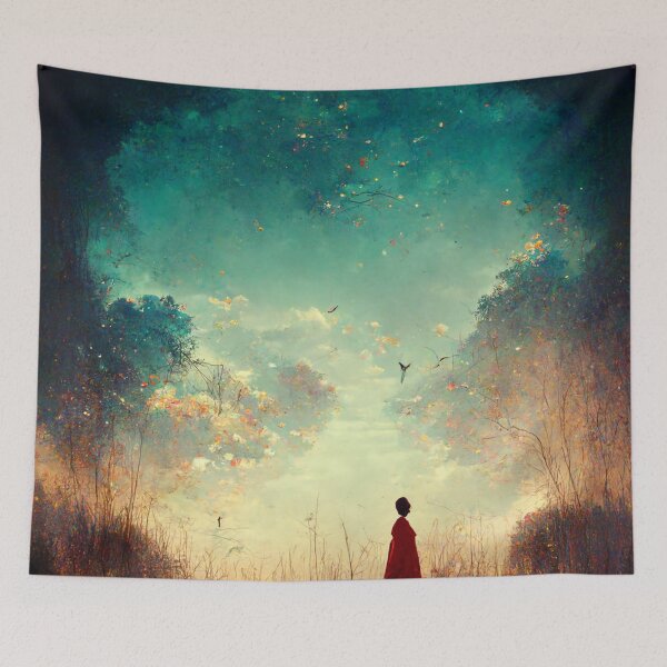 Item preview, painting of a Chinese woman in a beautiful fantasy forest designed and sold by MaissaArt.