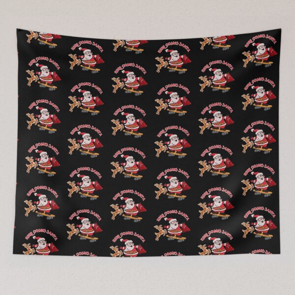 Item preview, SANTA ON SKATEBOARD WITH RUDOLPH WISHING CHRISTMAS designed and sold by samArtline.