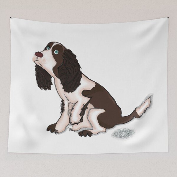 Item preview, Cute English Springer Spaniel Drawing designed and sold by WeHeartAnimals.
