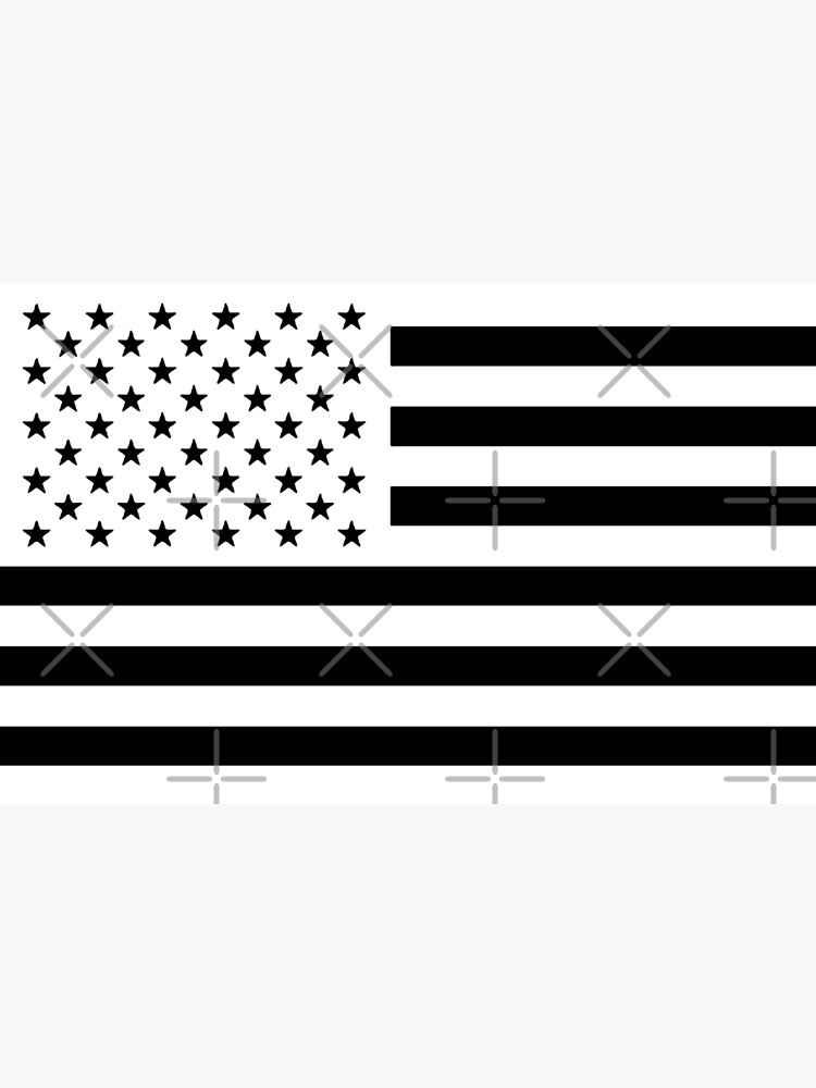 Drapeau USA noir et blanc Impression artistique