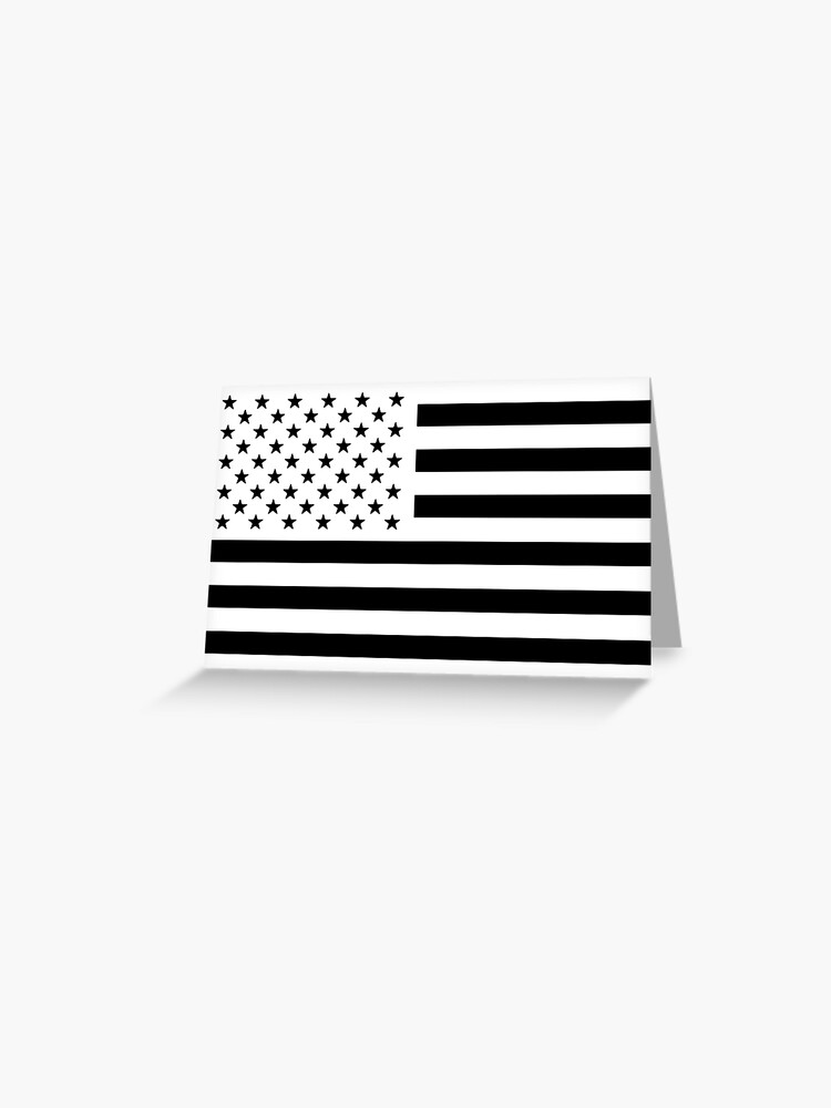 Drapeau USA noir et blanc Carte de v ux