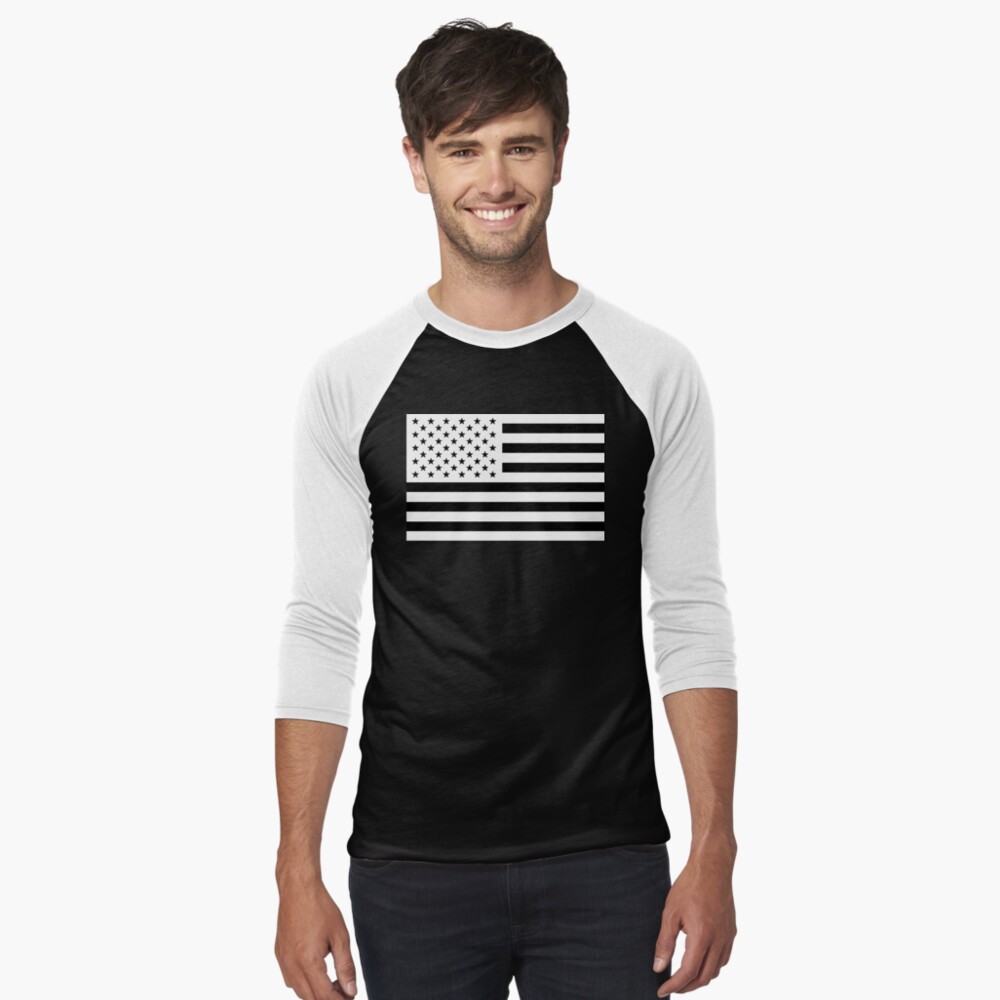 American flag shirt black and white hotsell