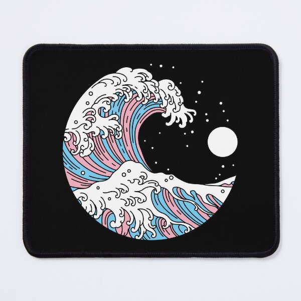 Item preview, Great Wave of Kanagawa Transsexual Pride Flag designed and sold by Queer Pride Shop.