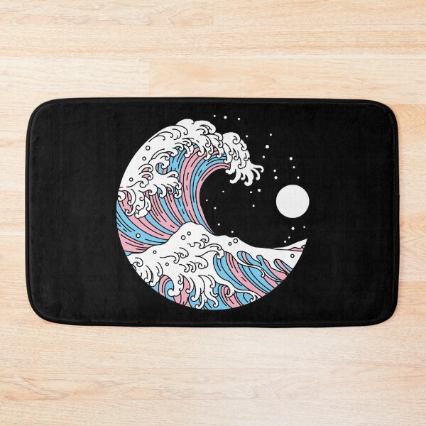 Item preview, Great Wave of Kanagawa Transsexual Pride Flag designed and sold by Queer Pride Shop.